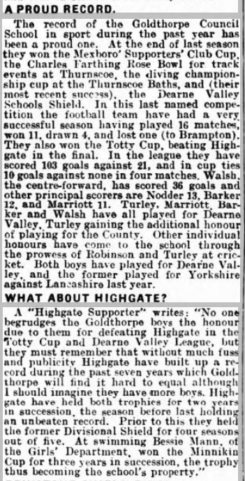 Mexborough & Swinton Times - Friday 21 April 1933 BRAGGING